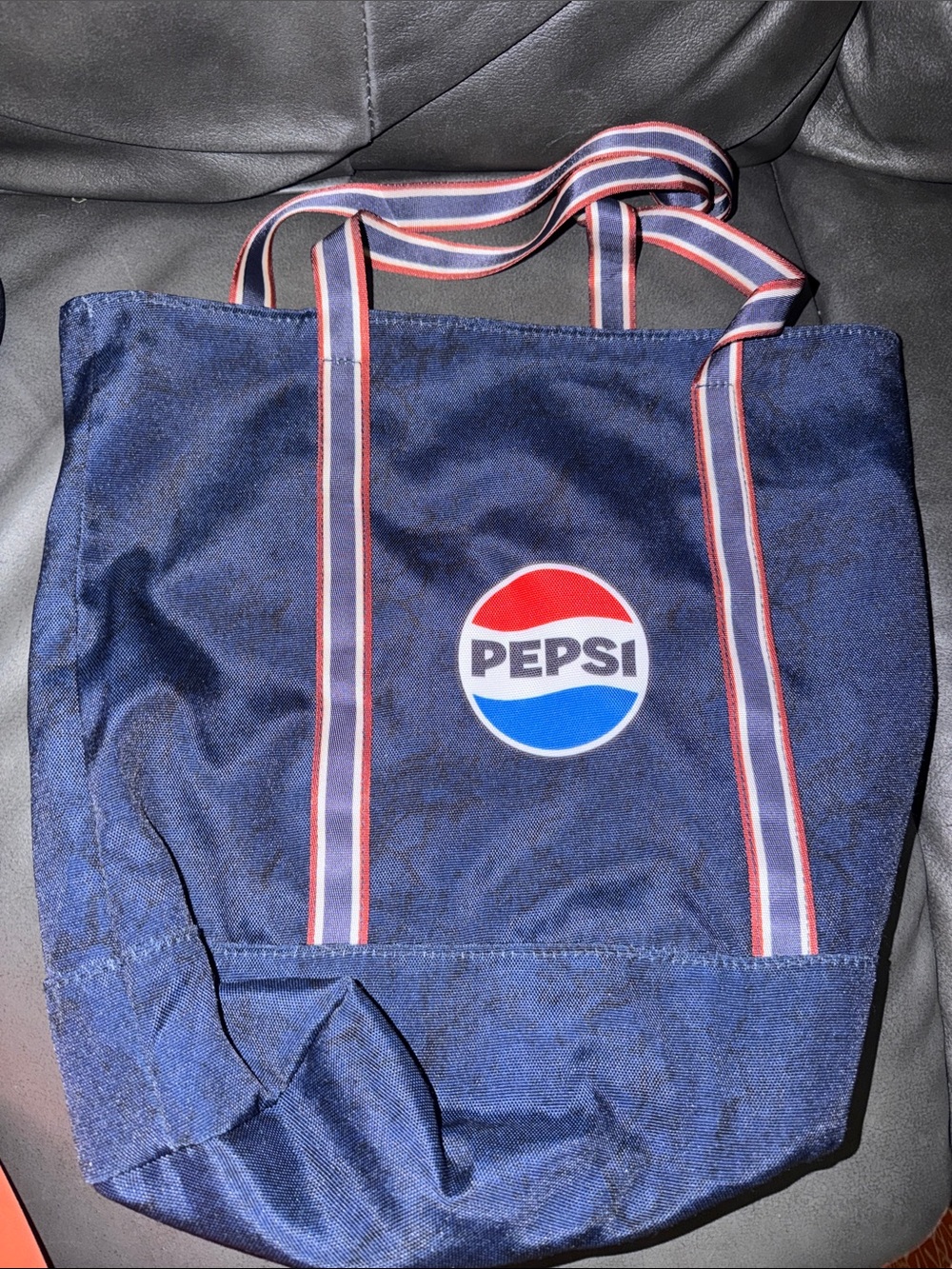 Pepsi Navy Logo Tote Bag with Striped Handles Cleveland Cavs browns